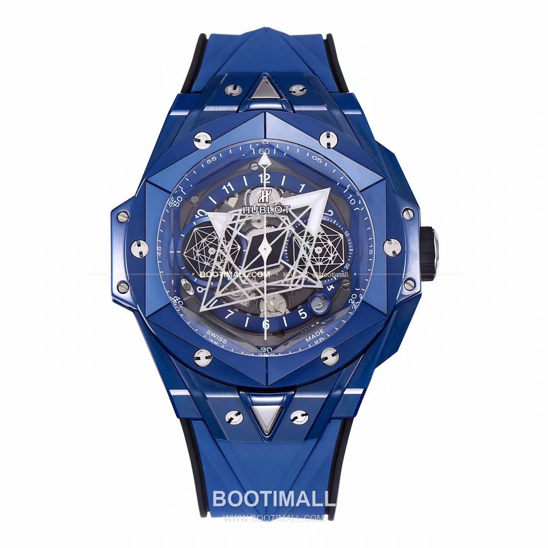 위블로 빅뱅 상블루 II 세라믹 스켈레톤 플라이백 크로노그래프 오토매틱 Hublot Big Bang Sang Bleu II Ceramic Skeleton Flyback Chronograph Automatic 45mm 1