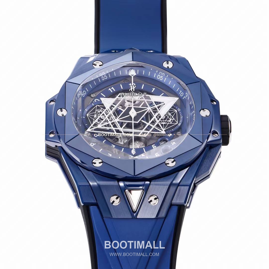 위블로 빅뱅 상블루 II 세라믹 스켈레톤 플라이백 크로노그래프 오토매틱 Hublot Big Bang Sang Bleu II Ceramic Skeleton Flyback Chronograph Automatic 45mm 3