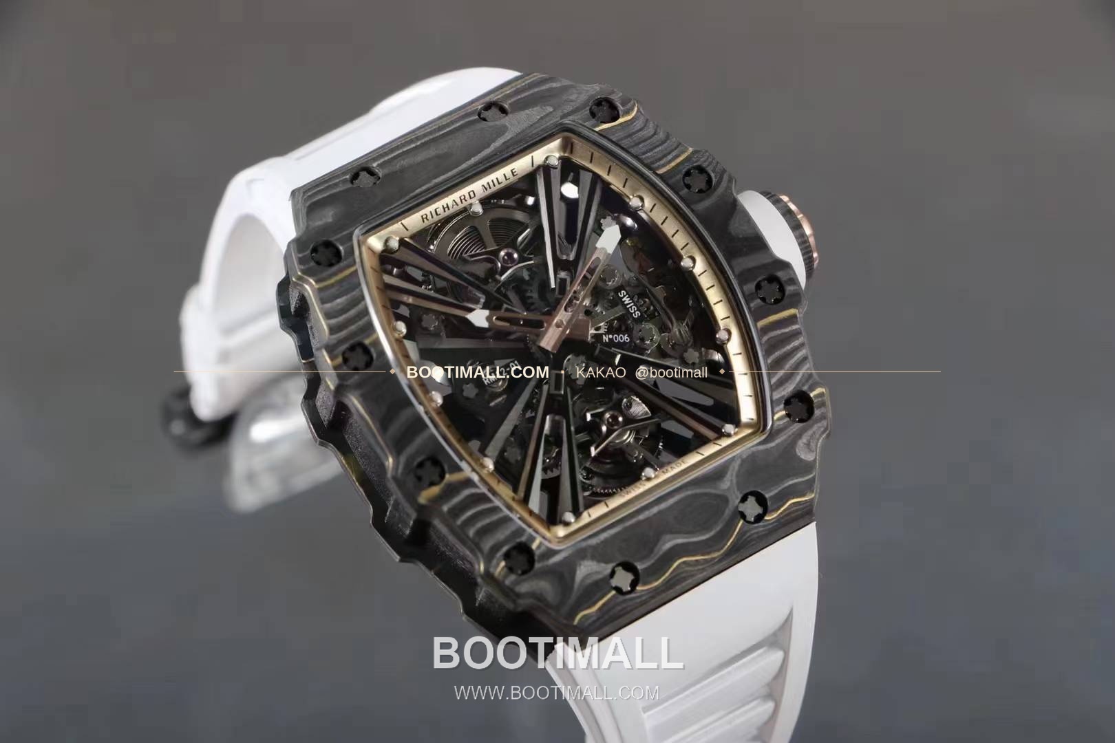 리차드밀 RM12-01 골드 카본 TPT 플로팅 투르비용 스켈레톤 수동 Richard Mille RM12-01 Gold Carbon TPT Floating Tourbillon Skeleton Manual 2