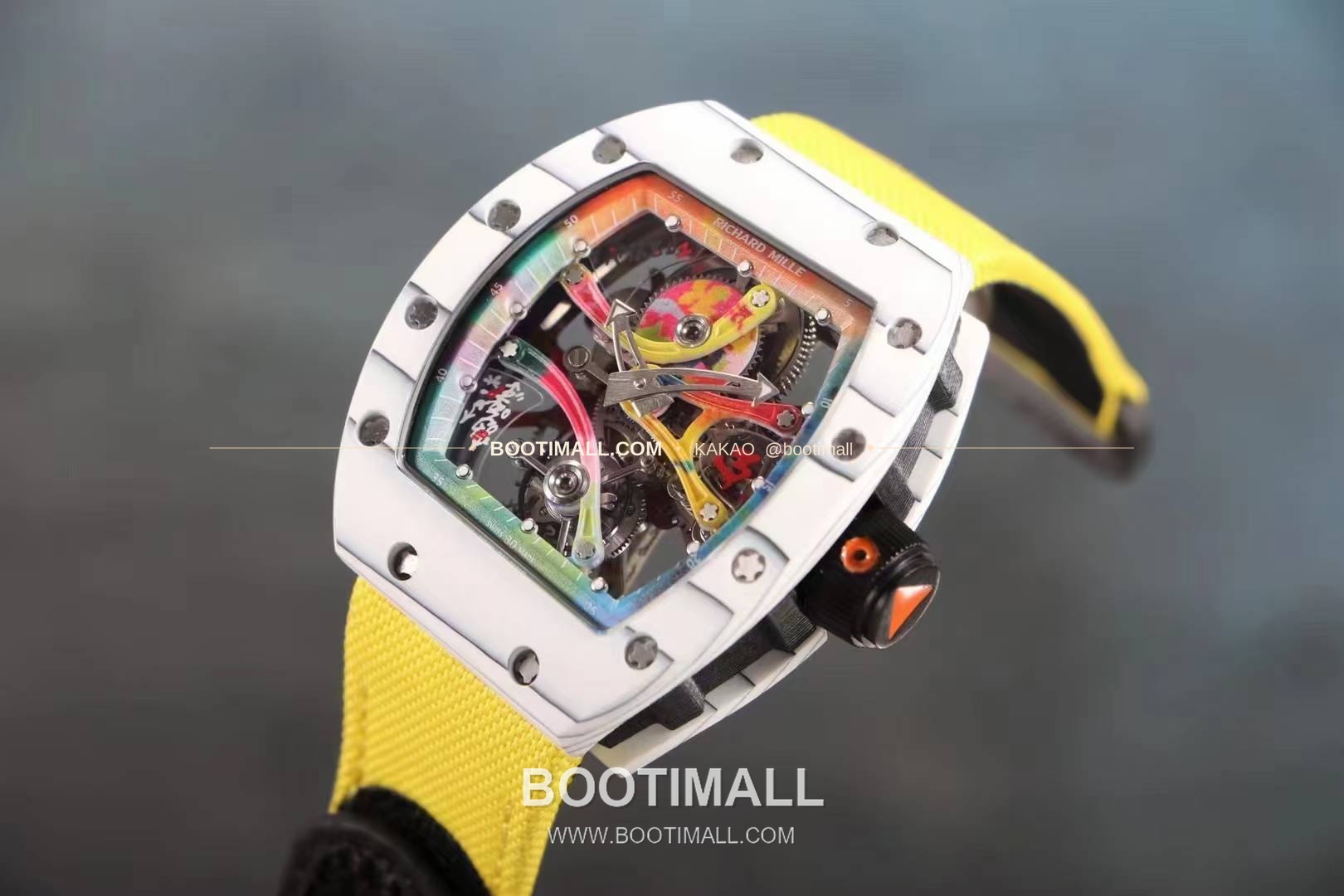 리차드밀 RM12-01 골드 카본 TPT 플로팅 투르비용 스켈레톤 수동 Richard Mille RM12-01 Gold Carbon TPT Floating Tourbillon Skeleton Manual 3