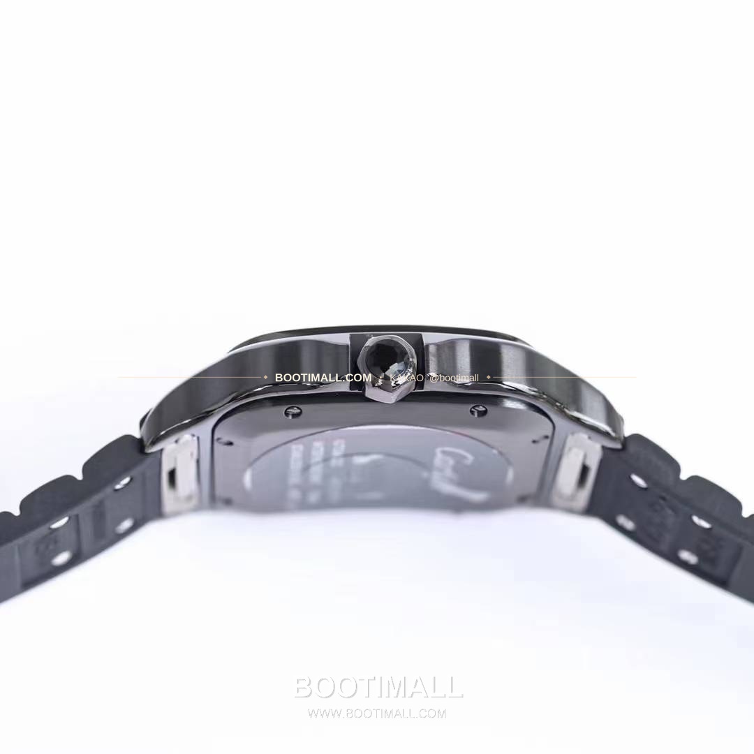 까르띠에 산토스 러버 스트랩 블랙다이얼 오토매틱 Cartier Santos Rubber Strap Black Dial Automatic 39.8mm 6