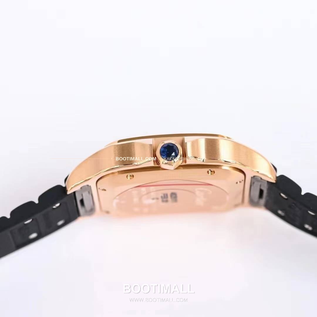 까르띠에 산토스 러버 스트랩 블랙다이얼 오토매틱 Cartier Santos Rubber Strap Black Dial Automatic 39.8mm 6