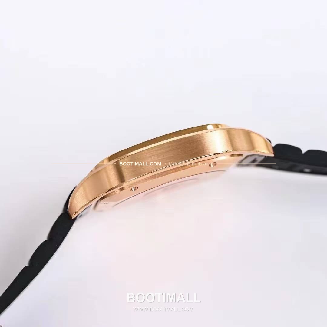 까르띠에 산토스 러버 스트랩 블랙다이얼 오토매틱 Cartier Santos Rubber Strap Black Dial Automatic 39.8mm 7