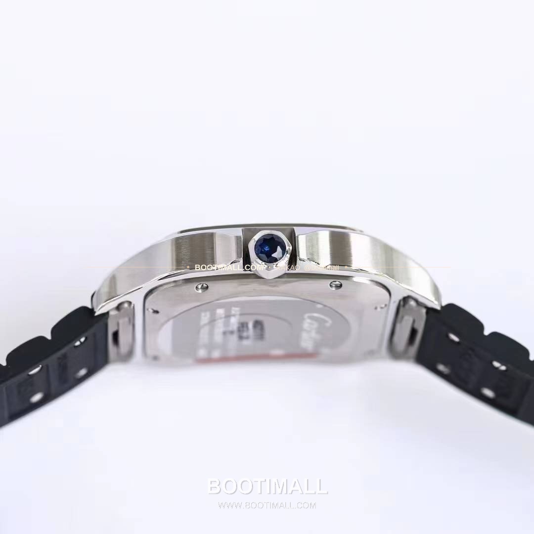까르띠에 산토스 러버 스트랩 블랙다이얼 오토매틱 Cartier Santos Rubber Strap Black Dial Automatic 39.8mm 6