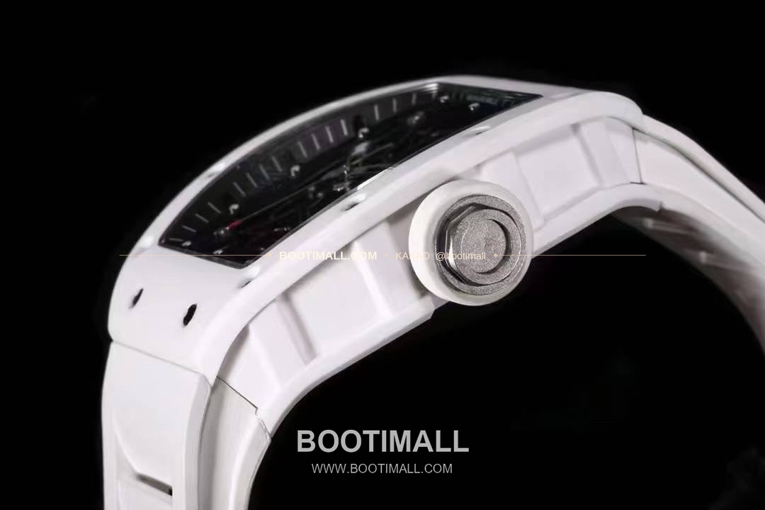 리차드밀 RM055 화이트 세라믹 스켈레톤 오토매틱 Richard Mille RM055 White Ceramic Skeleton Automatic 49.9x42.7mm 6