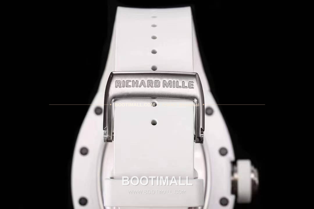 리차드밀 RM055 화이트 세라믹 스켈레톤 오토매틱 Richard Mille RM055 White Ceramic Skeleton Automatic 49.9x42.7mm 7