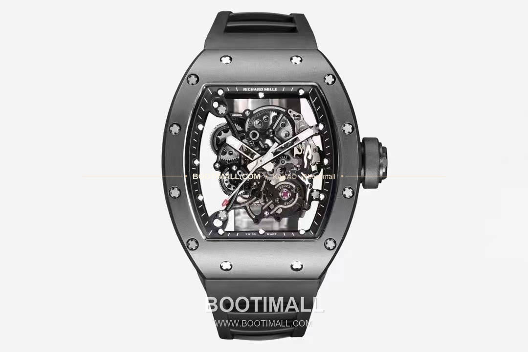 리차드밀 RM055 화이트 세라믹 스켈레톤 오토매틱 Richard Mille RM055 White Ceramic Skeleton Automatic 49.9x42.7mm 1