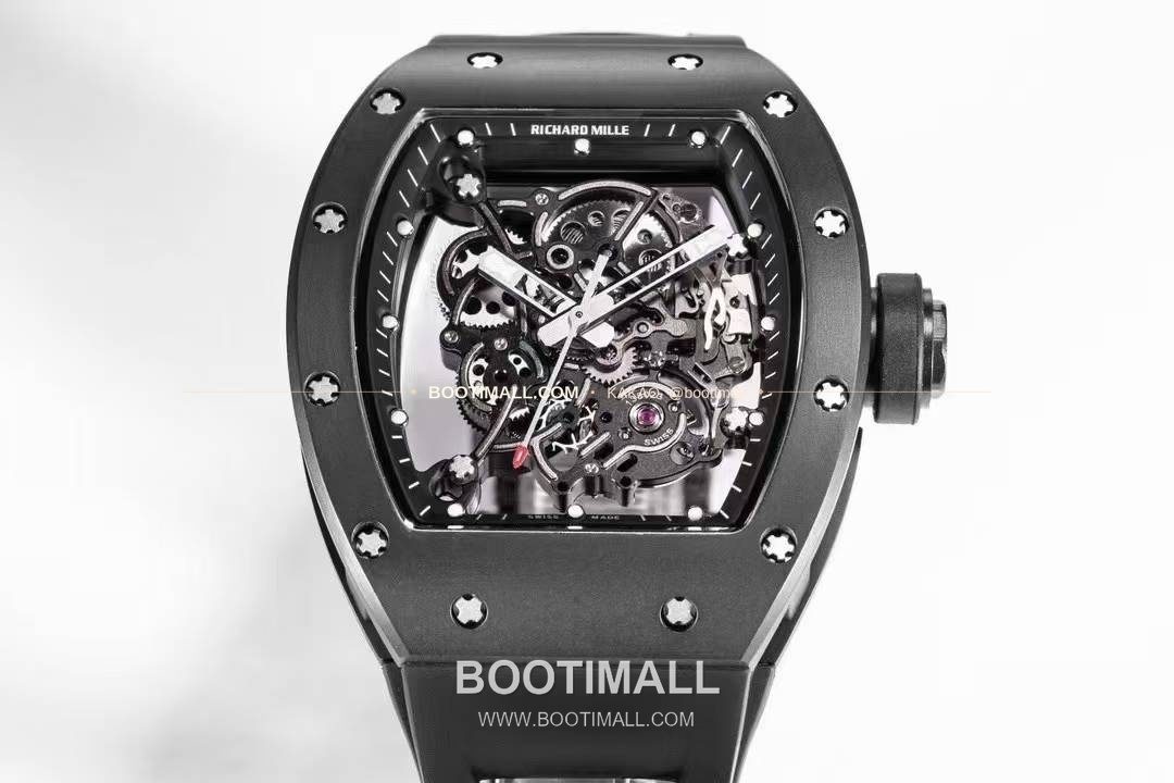 리차드밀 RM055 화이트 세라믹 스켈레톤 오토매틱 Richard Mille RM055 White Ceramic Skeleton Automatic 49.9x42.7mm 2