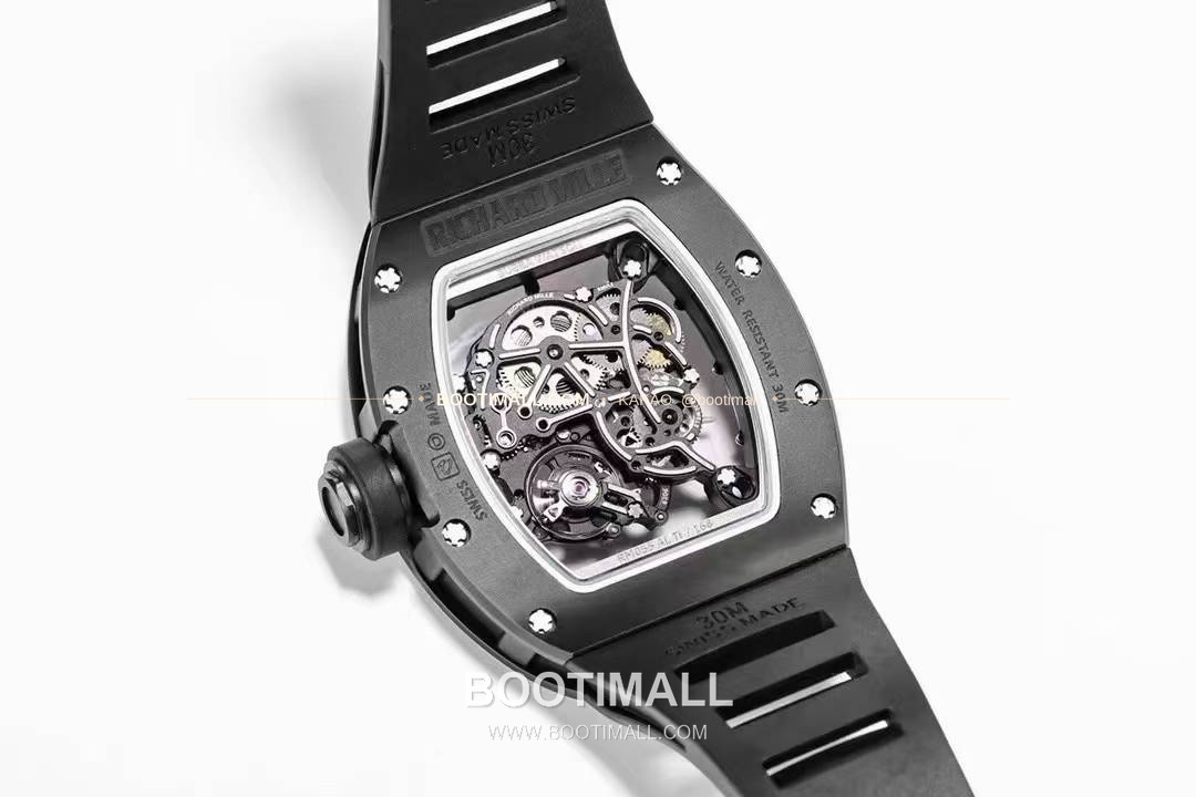 리차드밀 RM055 화이트 세라믹 스켈레톤 오토매틱 Richard Mille RM055 White Ceramic Skeleton Automatic 49.9x42.7mm 9