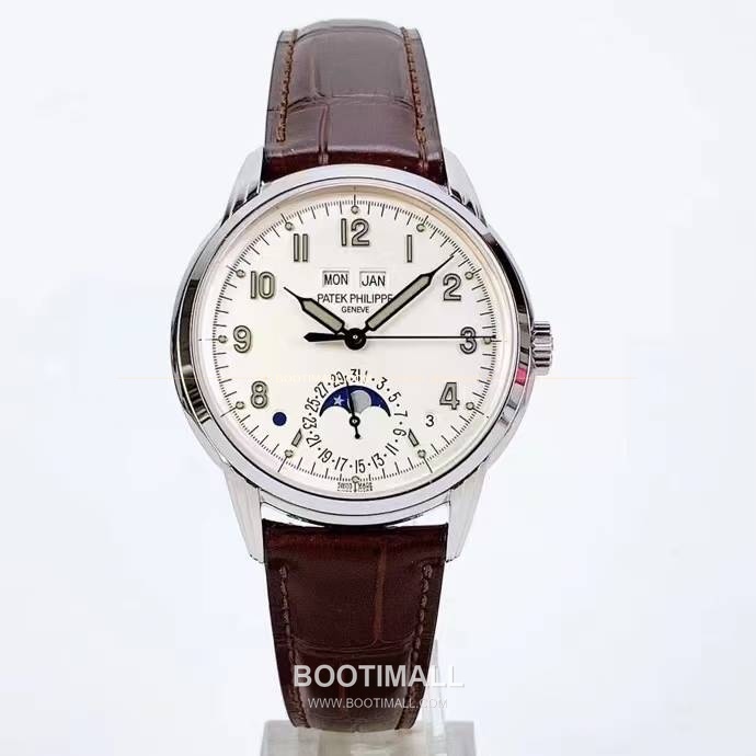 파텍필립 5320G 퍼페추얼 캘린더 문페이즈 크림 다이얼 오토매틱 Patek Philippe 5320G Perpetual Calendar Moonphase Cream Dial Automatic 40mm 1