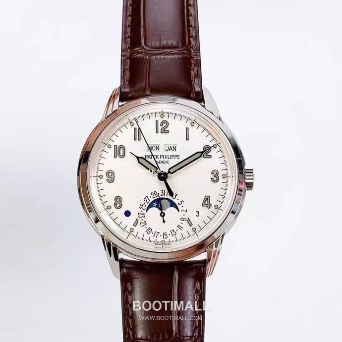 파텍필립 5320G 퍼페추얼 캘린더 문페이즈 크림 다이얼 오토매틱 Patek Philippe 5320G Perpetual Calendar Moonphase Cream Dial Automatic 40mm 3