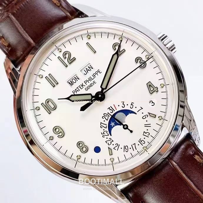 파텍필립 5320G 퍼페추얼 캘린더 문페이즈 크림 다이얼 오토매틱 Patek Philippe 5320G Perpetual Calendar Moonphase Cream Dial Automatic 40mm 4