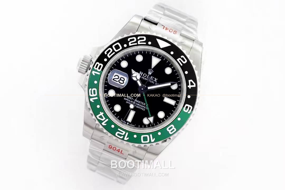 롤렉스 GMT 마스터 II 레프트핸드 스프라이트 그린 블랙 베젤 오토매틱 Rolex GMT-Master II Left Hand Sprite Green Black Bezel Automatic 40mm 2