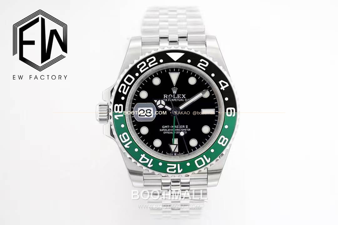 롤렉스 GMT 마스터 II 레프트핸드 스프라이트 그린 블랙 베젤 오토매틱 Rolex GMT-Master II Left Hand Sprite Green Black Bezel Automatic 40mm 1