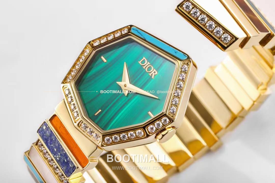 디올 젬 디올 천연석 다이얼 다이아세팅 쿼츠 Dior Gem Dior Natural Stone Dial Diamond Set Quartz 27x25mm 6