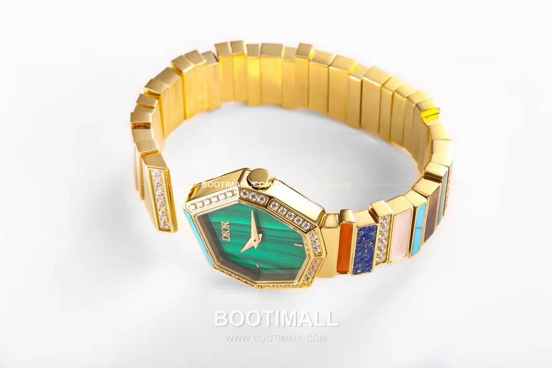 디올 젬 디올 천연석 다이얼 다이아세팅 쿼츠 Dior Gem Dior Natural Stone Dial Diamond Set Quartz 27x25mm 7