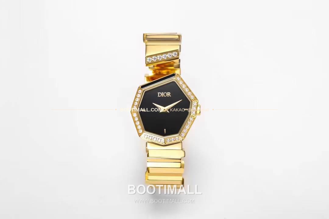 디올 젬 디올 천연석 다이얼 다이아세팅 쿼츠 Dior Gem Dior Natural Stone Dial Diamond Set Quartz 27x25mm 2