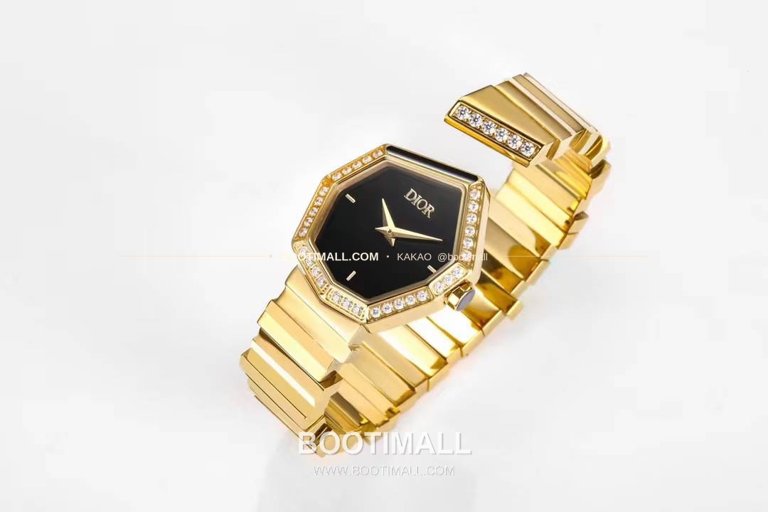 디올 젬 디올 천연석 다이얼 다이아세팅 쿼츠 Dior Gem Dior Natural Stone Dial Diamond Set Quartz 27x25mm 3