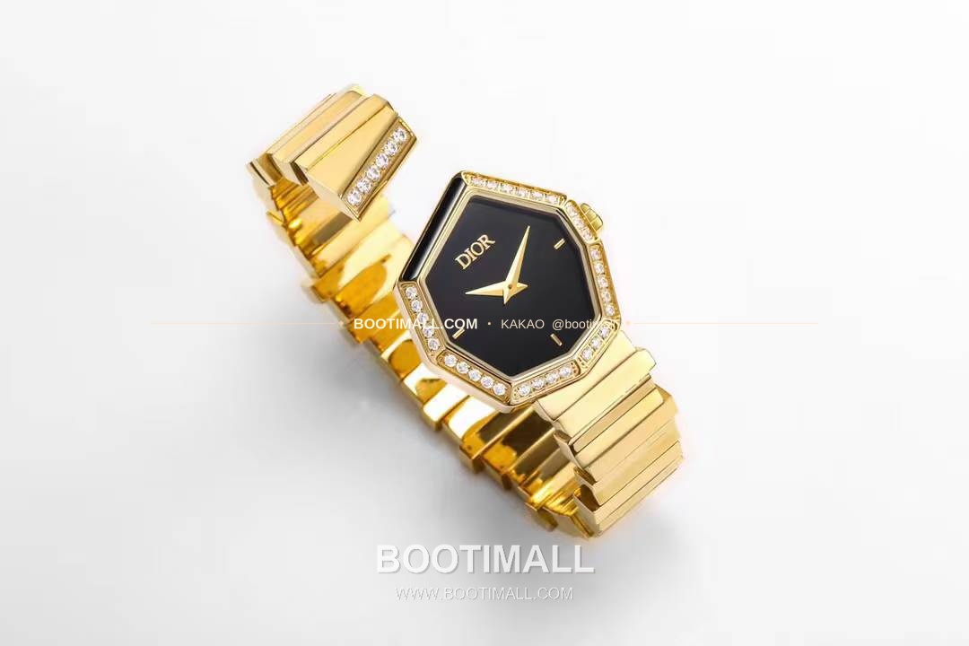 디올 젬 디올 천연석 다이얼 다이아세팅 쿼츠 Dior Gem Dior Natural Stone Dial Diamond Set Quartz 27x25mm 4