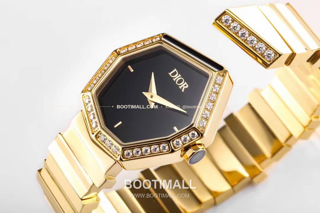 디올 젬 디올 천연석 다이얼 다이아세팅 쿼츠 Dior Gem Dior Natural Stone Dial Diamond Set Quartz 27x25mm 5