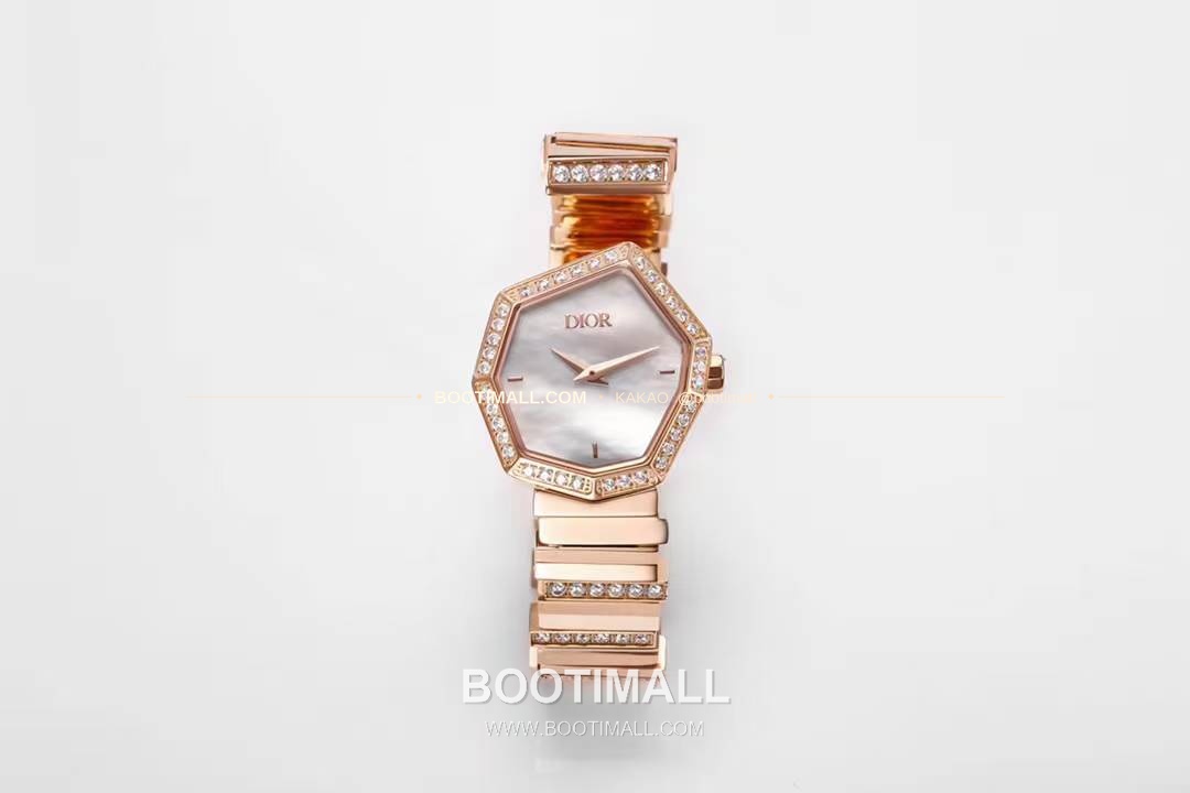 디올 젬 디올 천연석 다이얼 다이아세팅 쿼츠 Dior Gem Dior Natural Stone Dial Diamond Set Quartz 27x25mm 1