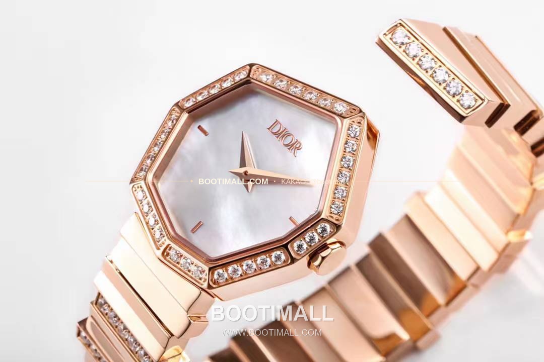 디올 젬 디올 천연석 다이얼 다이아세팅 쿼츠 Dior Gem Dior Natural Stone Dial Diamond Set Quartz 27x25mm 4
