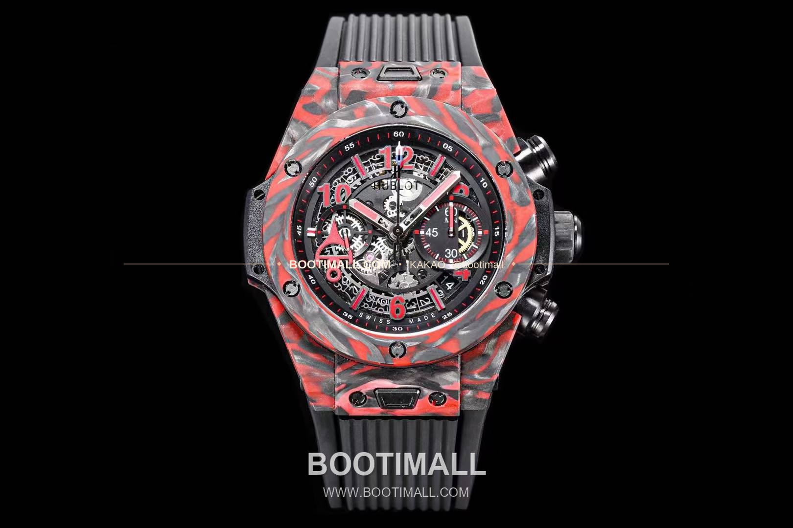 위블로 빅뱅 카본파이버 스켈레톤 크로노그래프 오토매틱 Hublot Big Bang Carbon Fiber Skeleton Chronograph Automatic 1