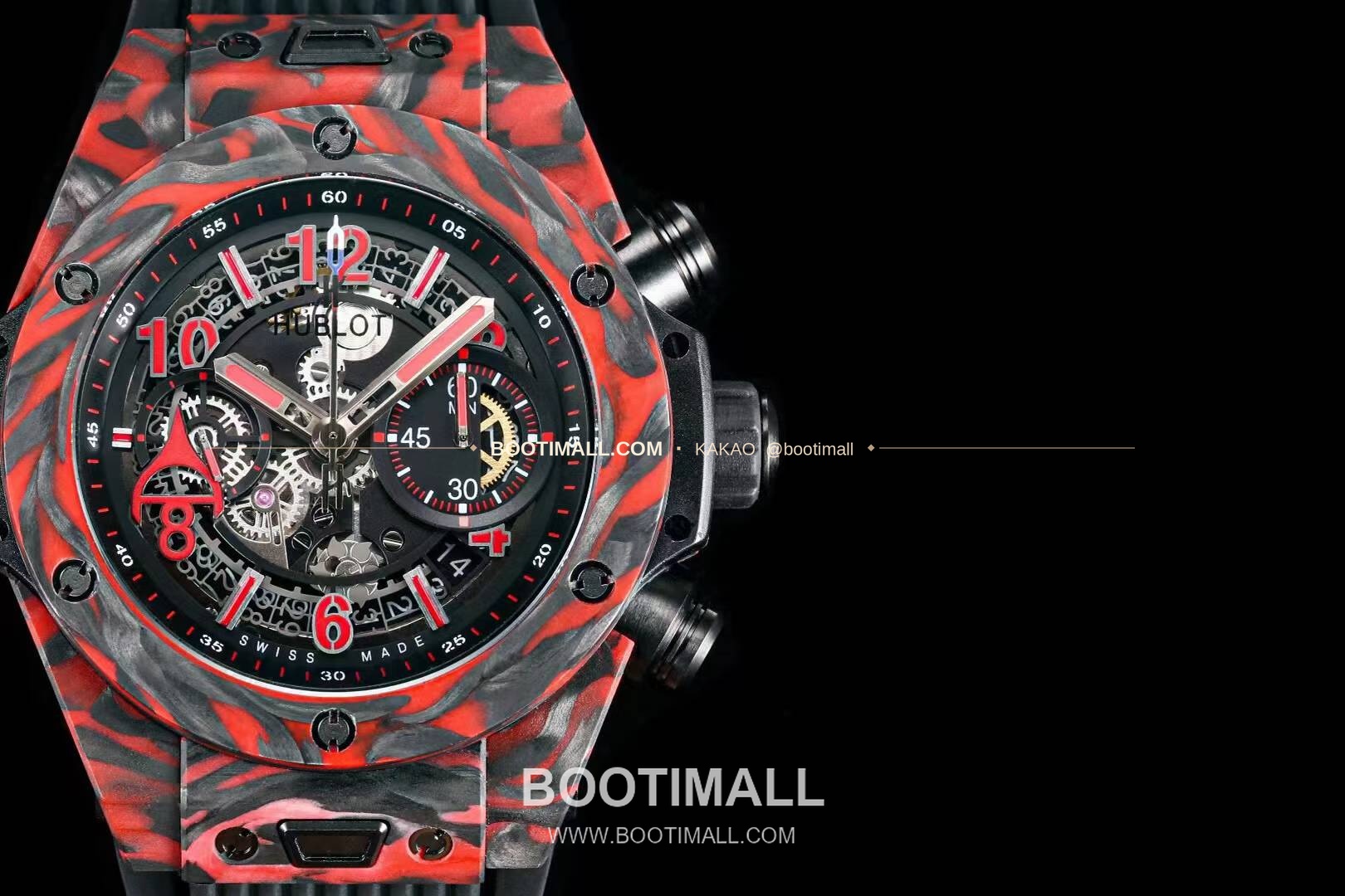 위블로 빅뱅 카본파이버 스켈레톤 크로노그래프 오토매틱 Hublot Big Bang Carbon Fiber Skeleton Chronograph Automatic 4