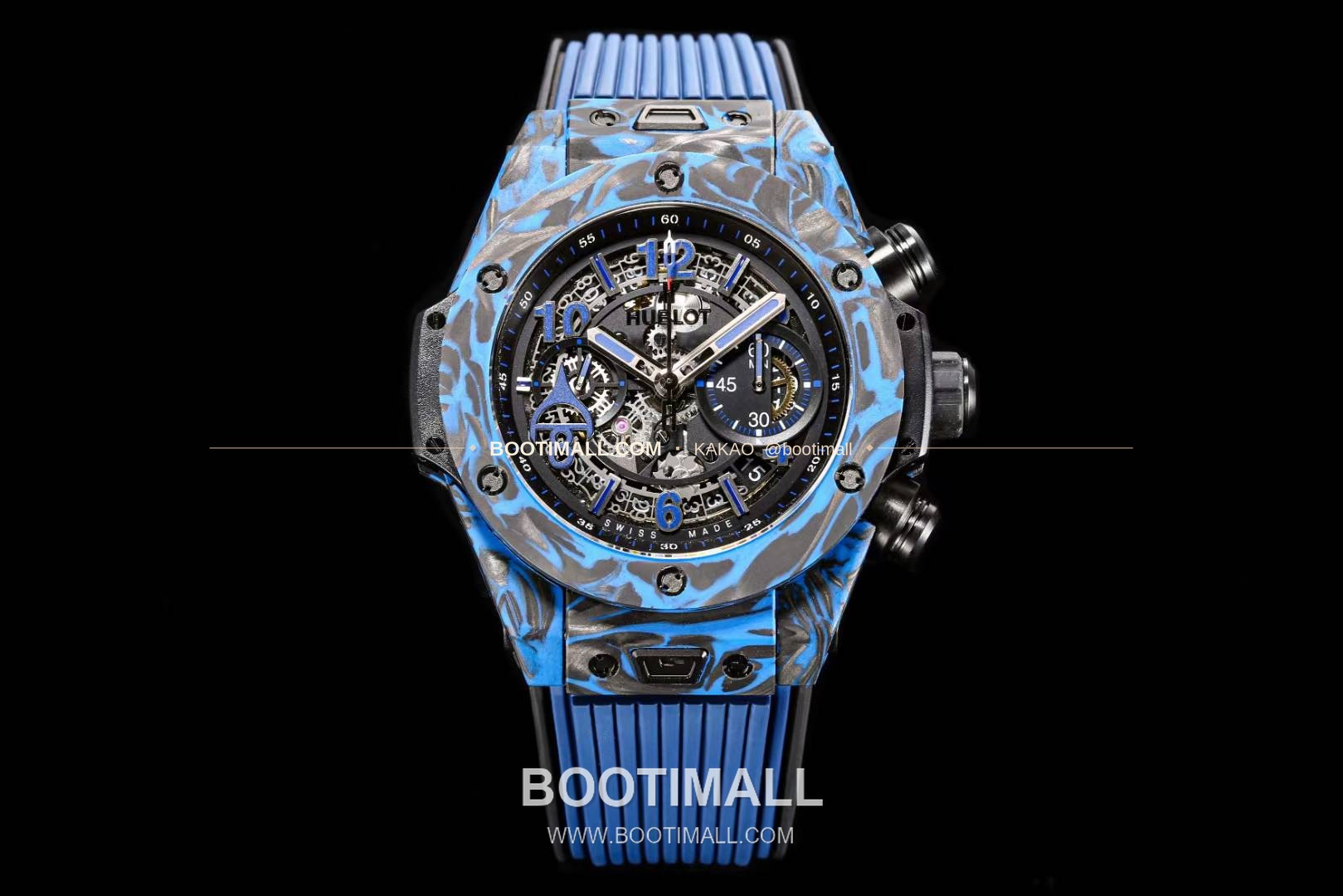 위블로 빅뱅 카본파이버 스켈레톤 크로노그래프 오토매틱 Hublot Big Bang Carbon Fiber Skeleton Chronograph Automatic 1
