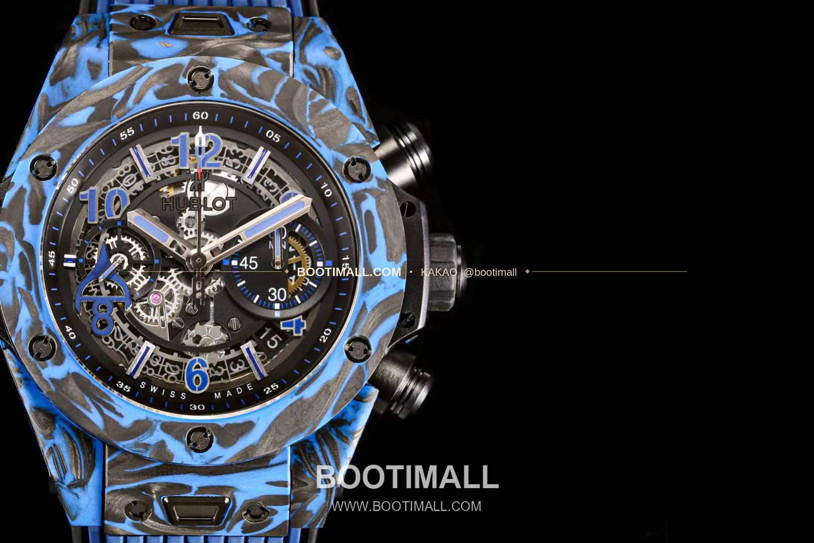 위블로 빅뱅 카본파이버 스켈레톤 크로노그래프 오토매틱 Hublot Big Bang Carbon Fiber Skeleton Chronograph Automatic 4