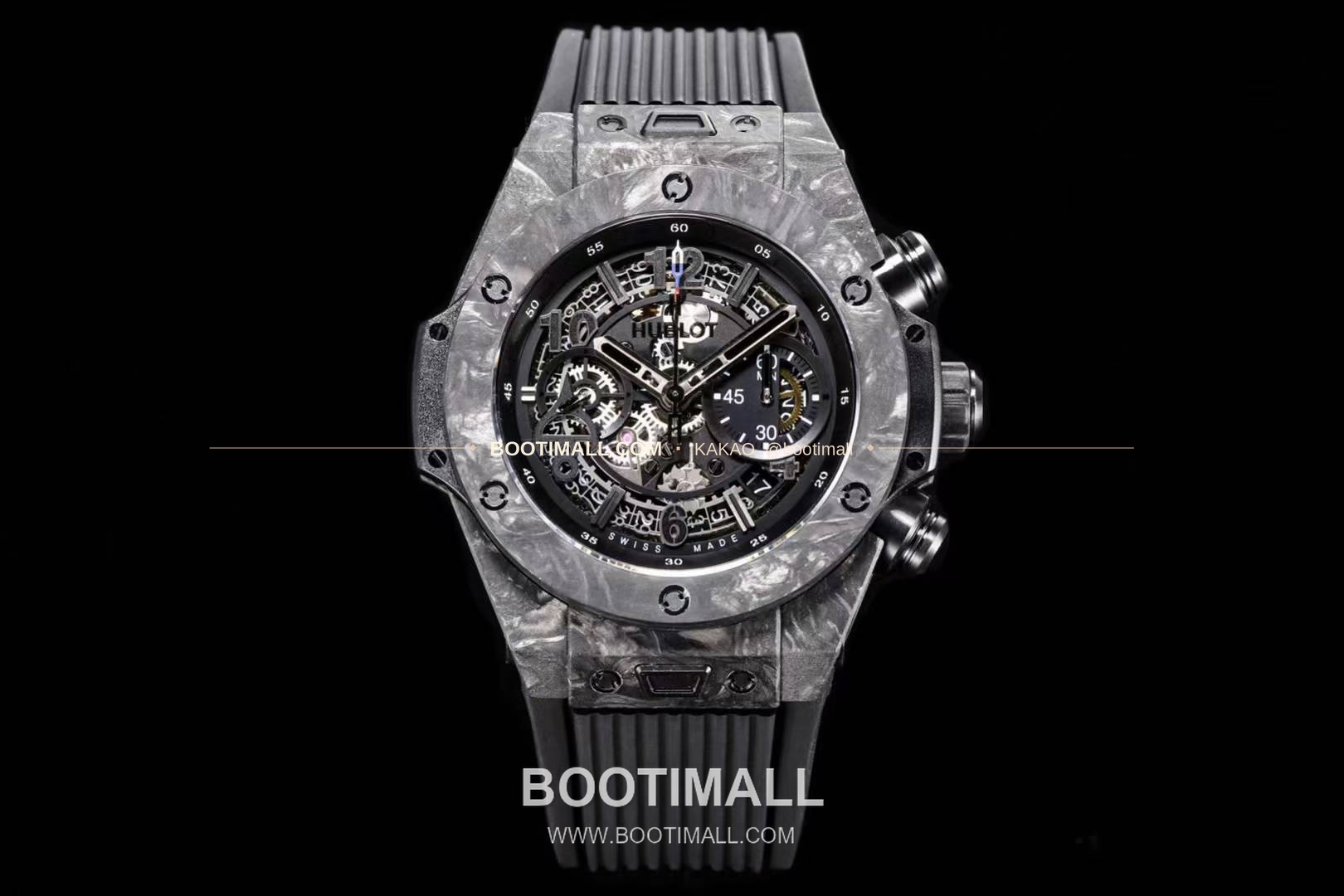 위블로 빅뱅 카본파이버 스켈레톤 크로노그래프 오토매틱 Hublot Big Bang Carbon Fiber Skeleton Chronograph Automatic 1