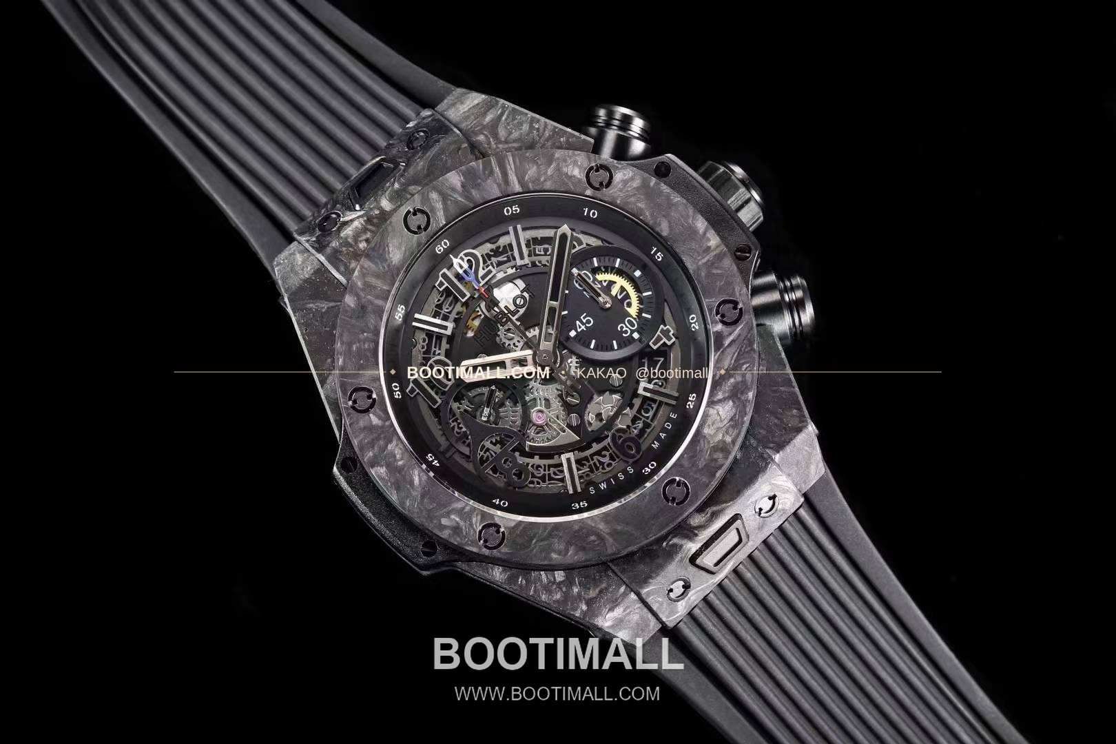 위블로 빅뱅 카본파이버 스켈레톤 크로노그래프 오토매틱 Hublot Big Bang Carbon Fiber Skeleton Chronograph Automatic 2
