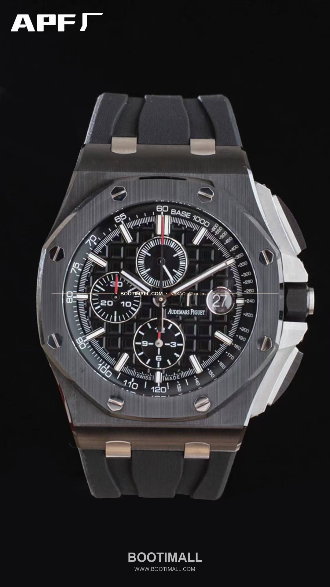 오데마피게 로열오크오프쇼어 스틸 블랙다이얼 크로노그래프 오토매틱 Audemars Piguet Royal Oak Offshore Steel Black Dial Chronograph Automatic 26400 44mm 1