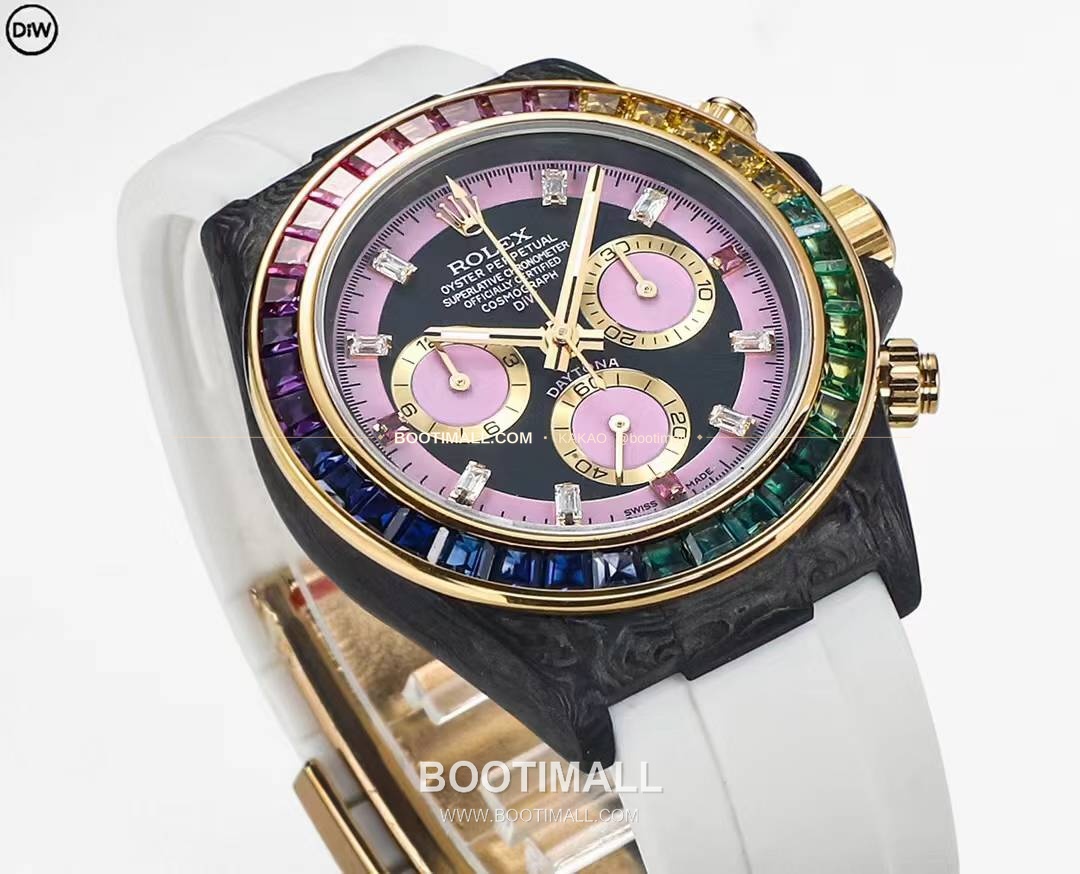롤렉스 DIW 카본 레인보우베젤 데이토나 크로노그래프 Rolex DIW Carbon Rainbow Bezel Daytona Chronograph 2