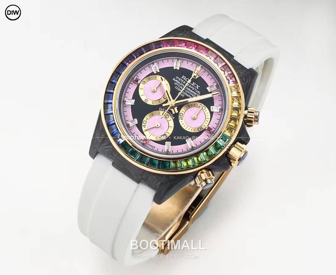롤렉스 DIW 카본 레인보우베젤 데이토나 크로노그래프 Rolex DIW Carbon Rainbow Bezel Daytona Chronograph 3