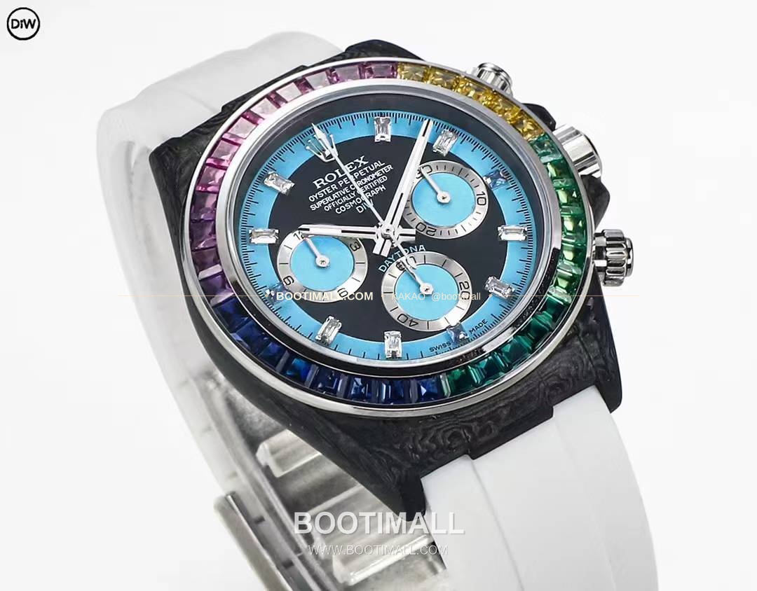 롤렉스 DIW 카본 레인보우베젤 데이토나 크로노그래프 Rolex DIW Carbon Rainbow Bezel Daytona Chronograph 2