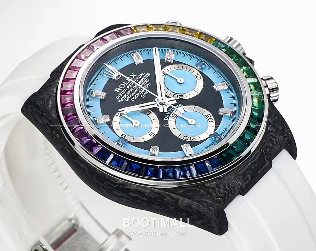 롤렉스 DIW 카본 레인보우베젤 데이토나 크로노그래프 Rolex DIW Carbon Rainbow Bezel Daytona Chronograph 4