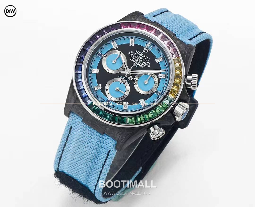 롤렉스 DIW 카본 레인보우베젤 데이토나 크로노그래프 Rolex DIW Carbon Rainbow Bezel Daytona Chronograph 3