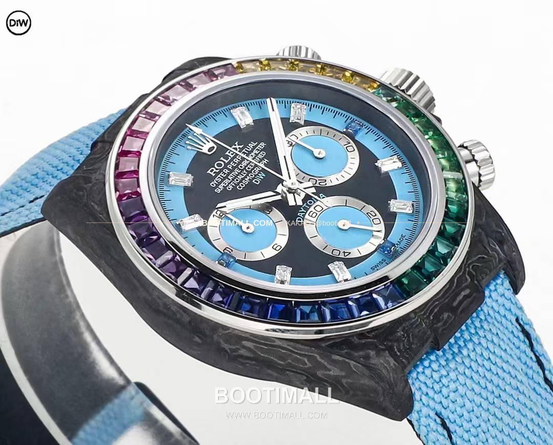 롤렉스 DIW 카본 레인보우베젤 데이토나 크로노그래프 Rolex DIW Carbon Rainbow Bezel Daytona Chronograph 4