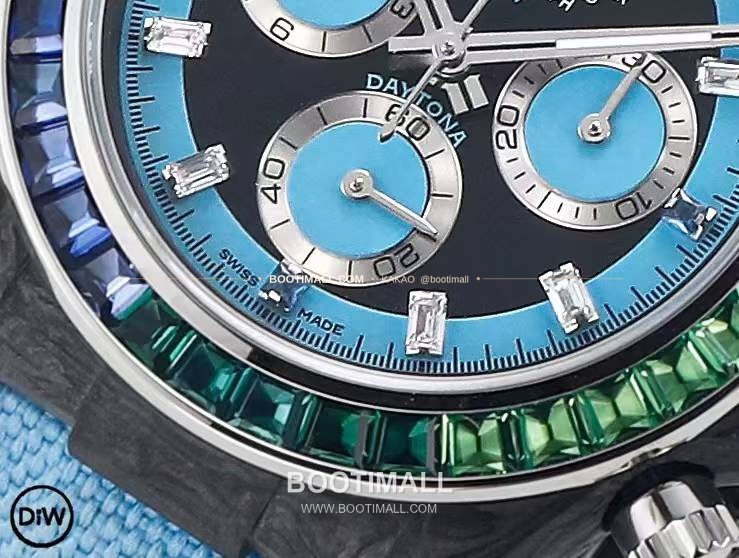 롤렉스 DIW 카본 레인보우베젤 데이토나 크로노그래프 Rolex DIW Carbon Rainbow Bezel Daytona Chronograph 5