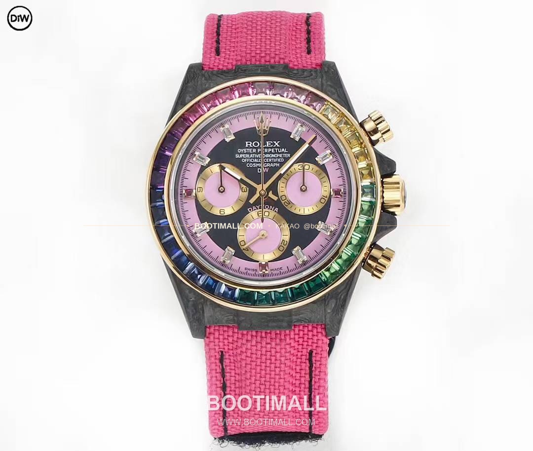 롤렉스 DIW 카본 레인보우베젤 데이토나 크로노그래프 Rolex DIW Carbon Rainbow Bezel Daytona Chronograph 1