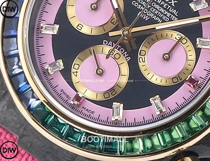 롤렉스 DIW 카본 레인보우베젤 데이토나 크로노그래프 Rolex DIW Carbon Rainbow Bezel Daytona Chronograph 5