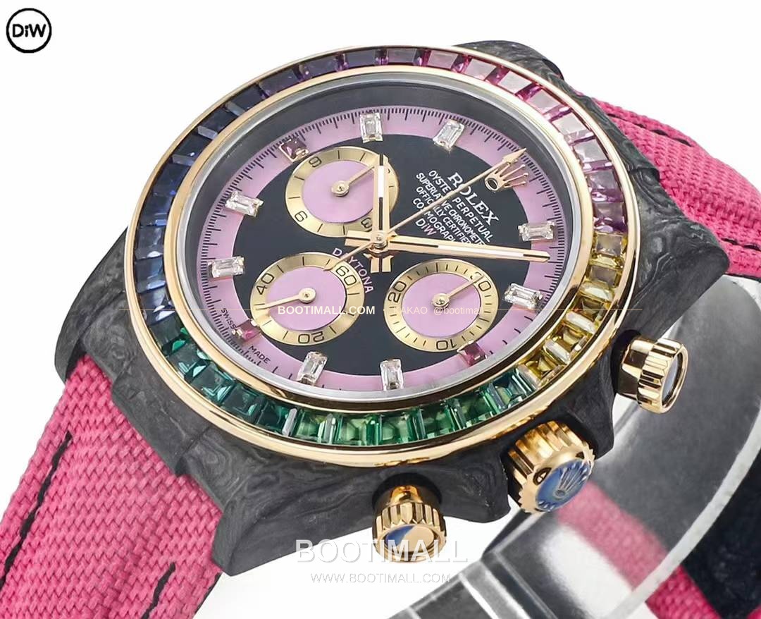 롤렉스 DIW 카본 레인보우베젤 데이토나 크로노그래프 Rolex DIW Carbon Rainbow Bezel Daytona Chronograph 6