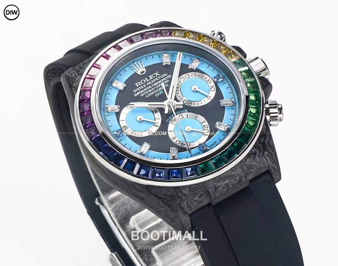 롤렉스 DIW 카본 레인보우베젤 데이토나 크로노그래프 Rolex DIW Carbon Rainbow Bezel Daytona Chronograph 2