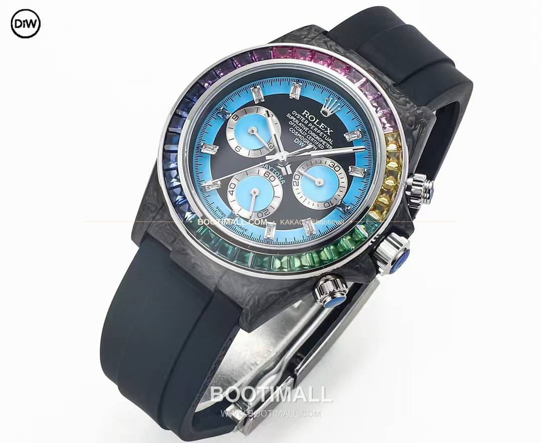 롤렉스 DIW 카본 레인보우베젤 데이토나 크로노그래프 Rolex DIW Carbon Rainbow Bezel Daytona Chronograph 3