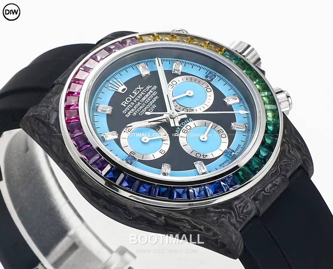 롤렉스 DIW 카본 레인보우베젤 데이토나 크로노그래프 Rolex DIW Carbon Rainbow Bezel Daytona Chronograph 4