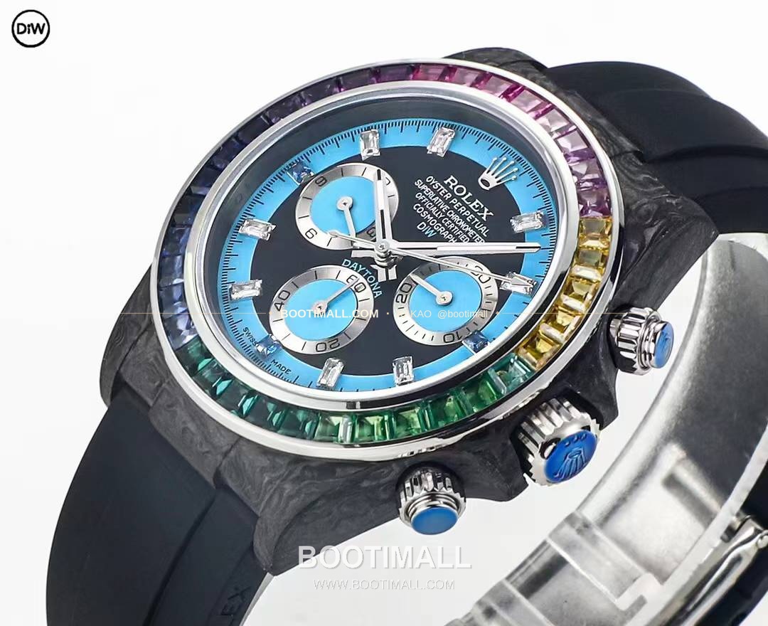 롤렉스 DIW 카본 레인보우베젤 데이토나 크로노그래프 Rolex DIW Carbon Rainbow Bezel Daytona Chronograph 5