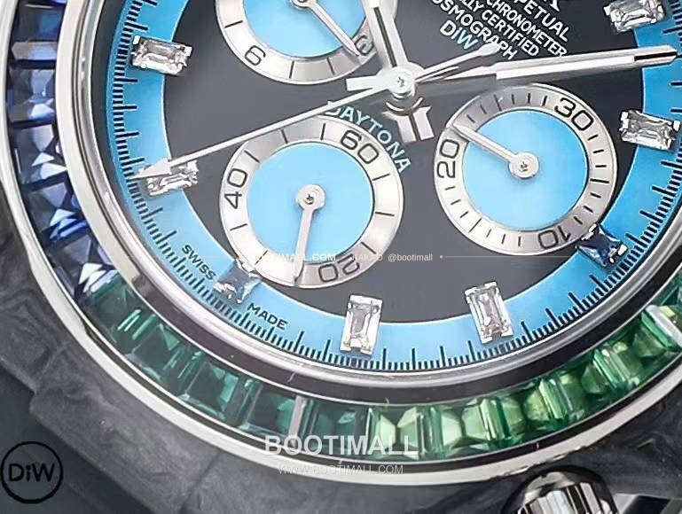 롤렉스 DIW 카본 레인보우베젤 데이토나 크로노그래프 Rolex DIW Carbon Rainbow Bezel Daytona Chronograph 6