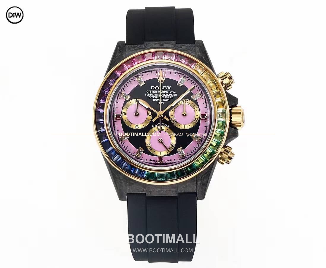 롤렉스 DIW 카본 레인보우베젤 데이토나 크로노그래프 Rolex DIW Carbon Rainbow Bezel Daytona Chronograph 1