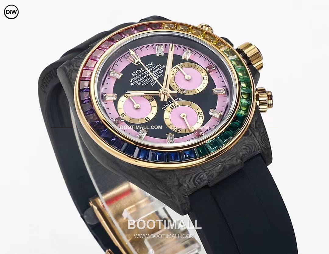 롤렉스 DIW 카본 레인보우베젤 데이토나 크로노그래프 Rolex DIW Carbon Rainbow Bezel Daytona Chronograph 2